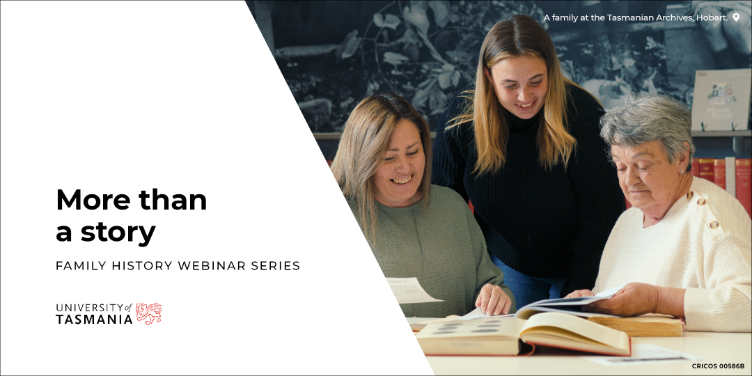 Banner: More than a story – family history webinar series
